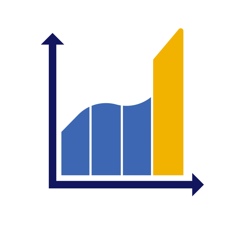 icon grafik, hasil yang terukur