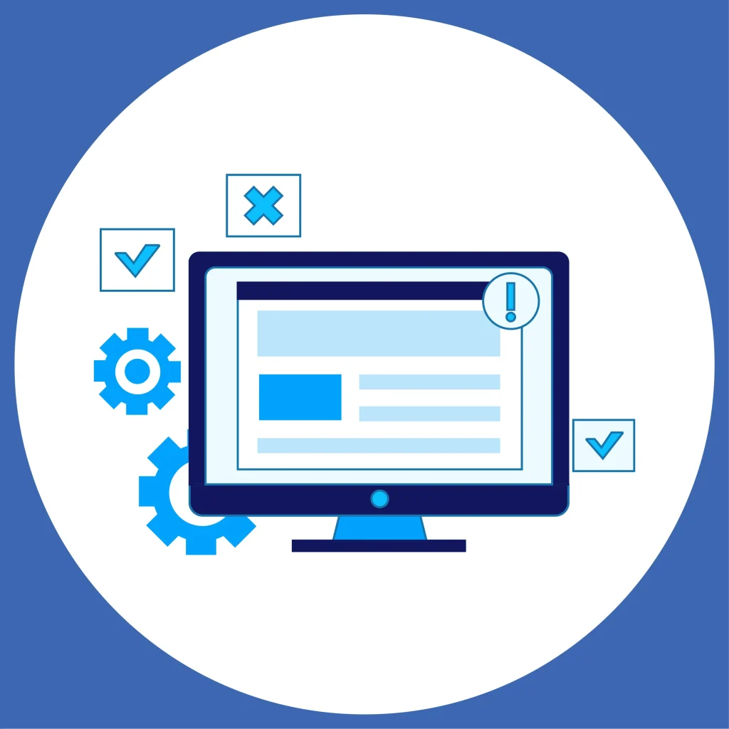 icon tahapan uji coba website yang telah dibangun