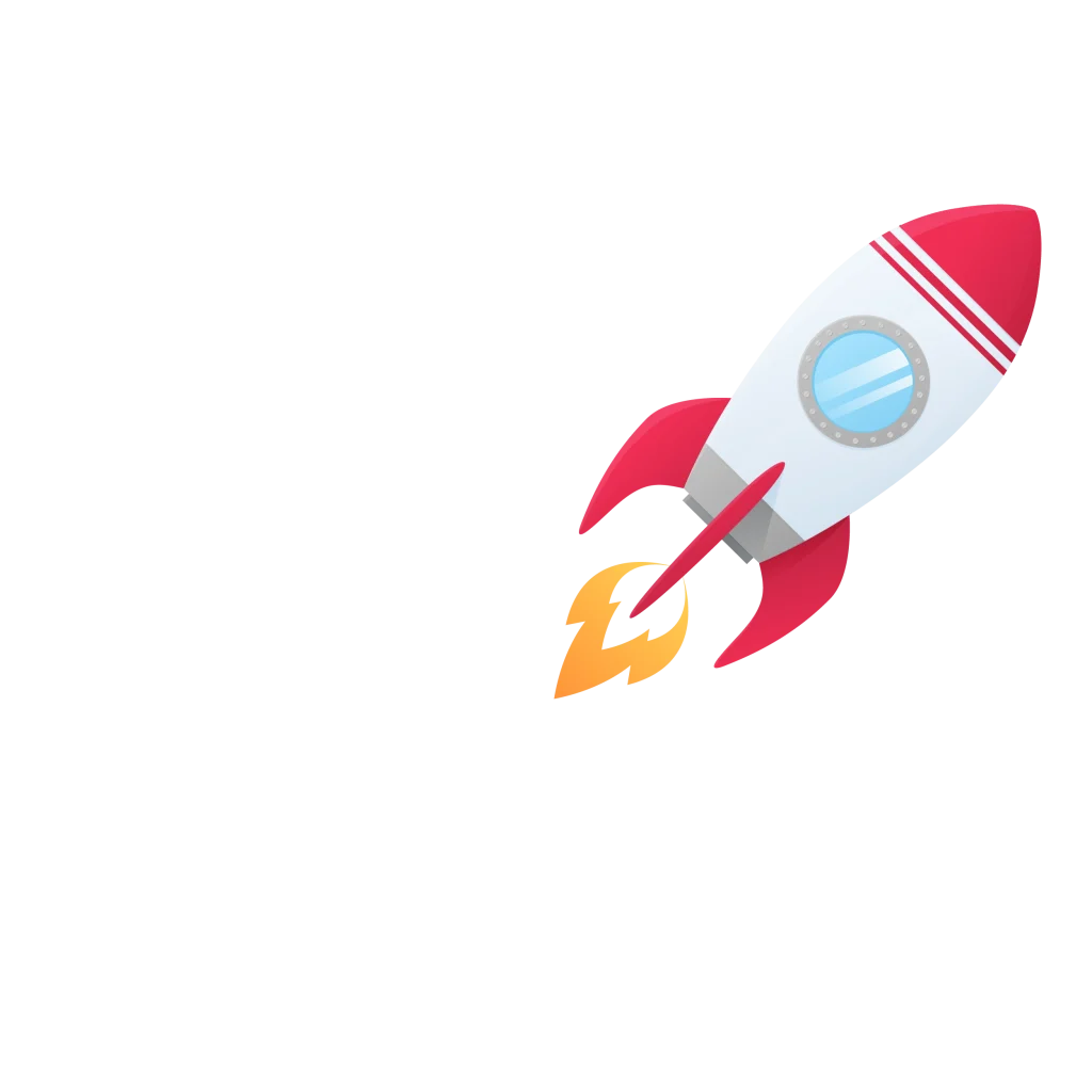 icon roket dan awan, simbol optimasi